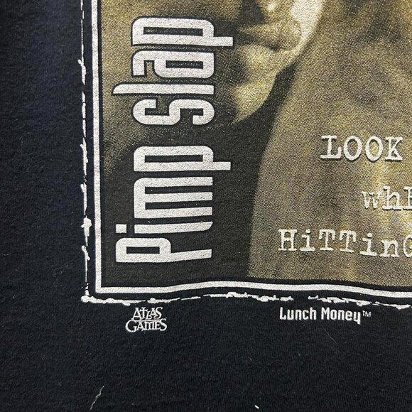 Vintage 1990's Pimp Slap Atlas Games Lunch Money T-Shirt Size Large - Picture 4 of 6